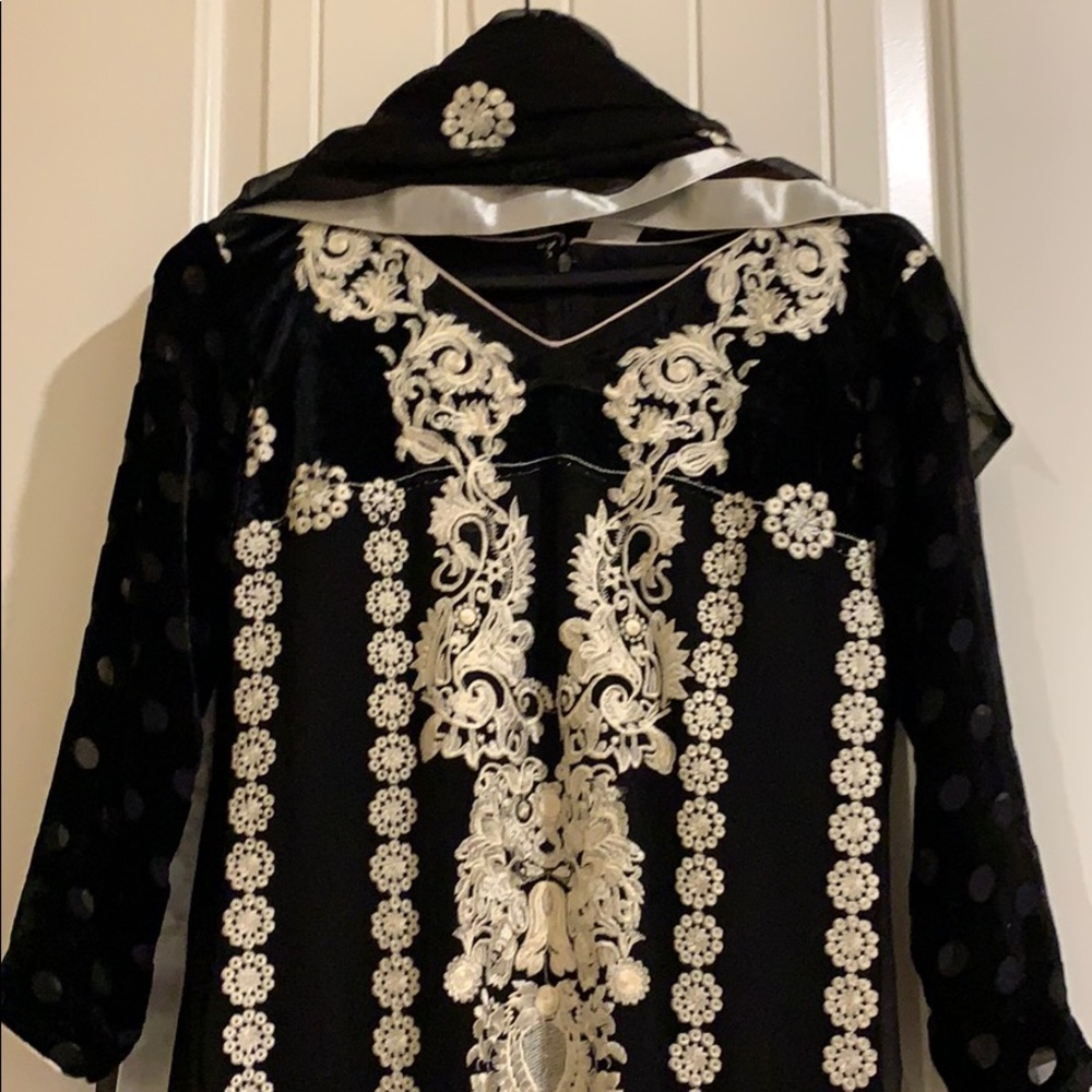 Pakistani Kurta with Plazo pants and dupatta